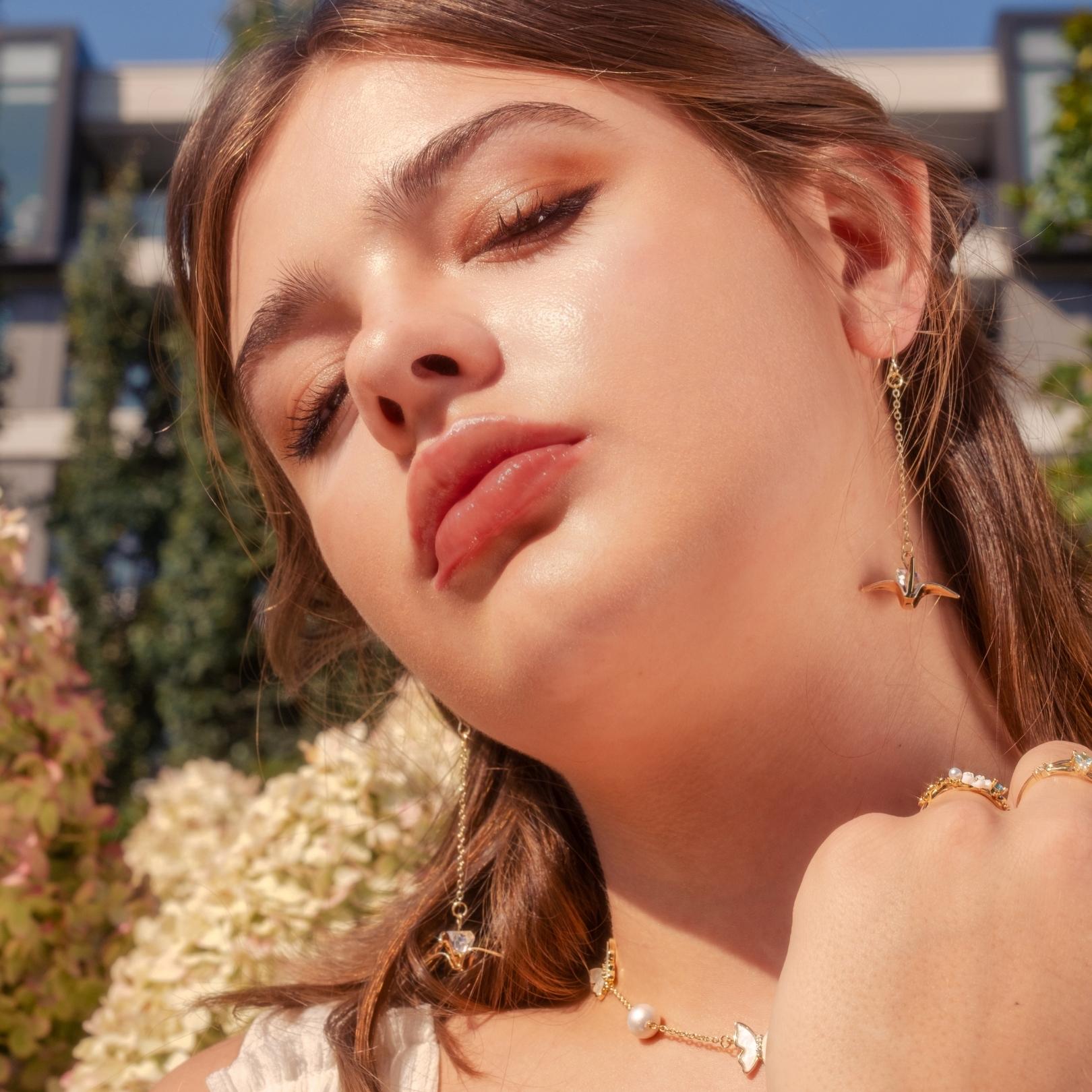 Papierkranich Ohrringe