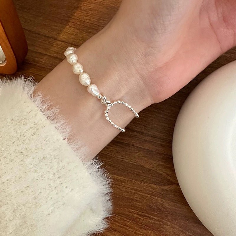 Perlenarmband - Asha (massives Silber)