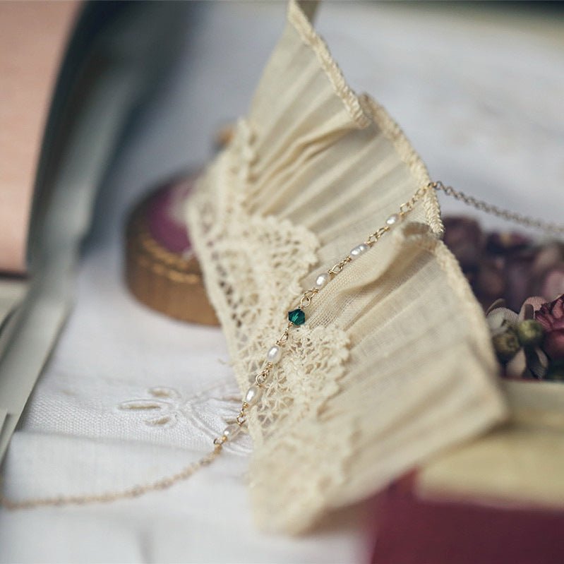 Perlenarmband - Sharon (massives Silber)