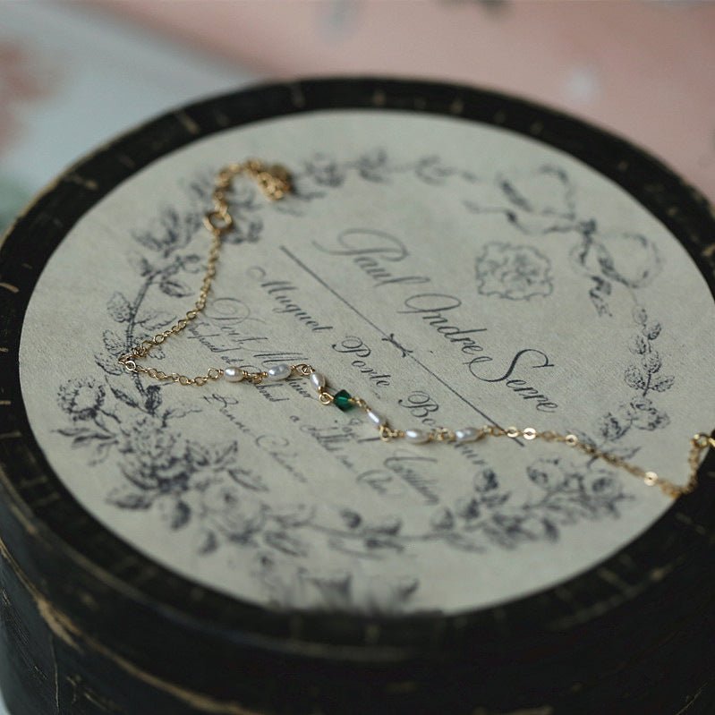 Perlenarmband - Sharon (massives Silber)