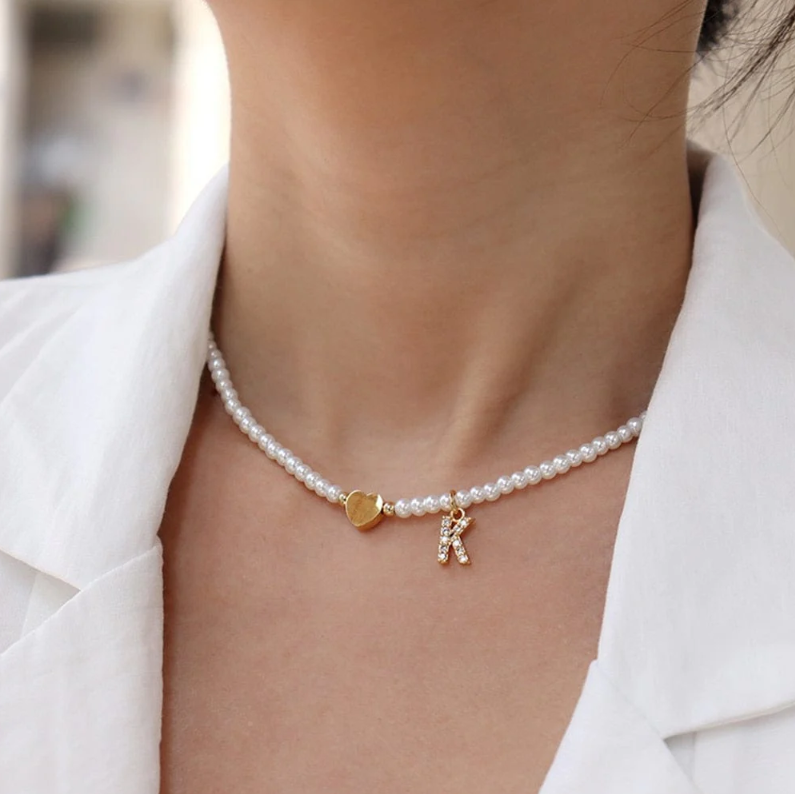 Chavri - Perlenkette mit Initialen