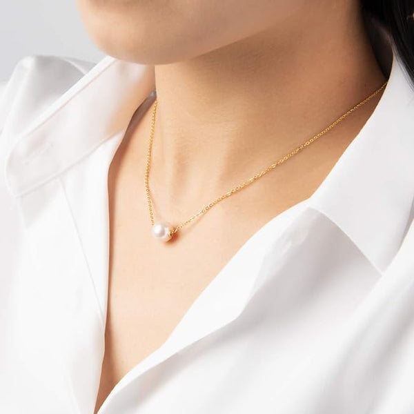 Chavri- Kreisförmige Perle Anhänger Halskette