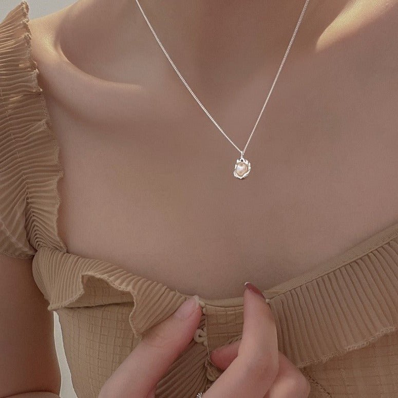 Perlenkette - Janet (massives Silber)