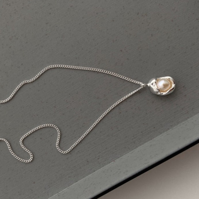 Perlenkette - Janet (massives Silber)