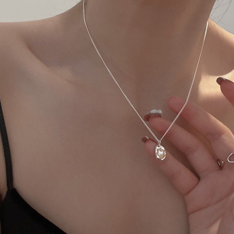 Perlenkette - Janet (massives Silber)