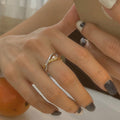 Perlen-X-Ring (massives Silber)