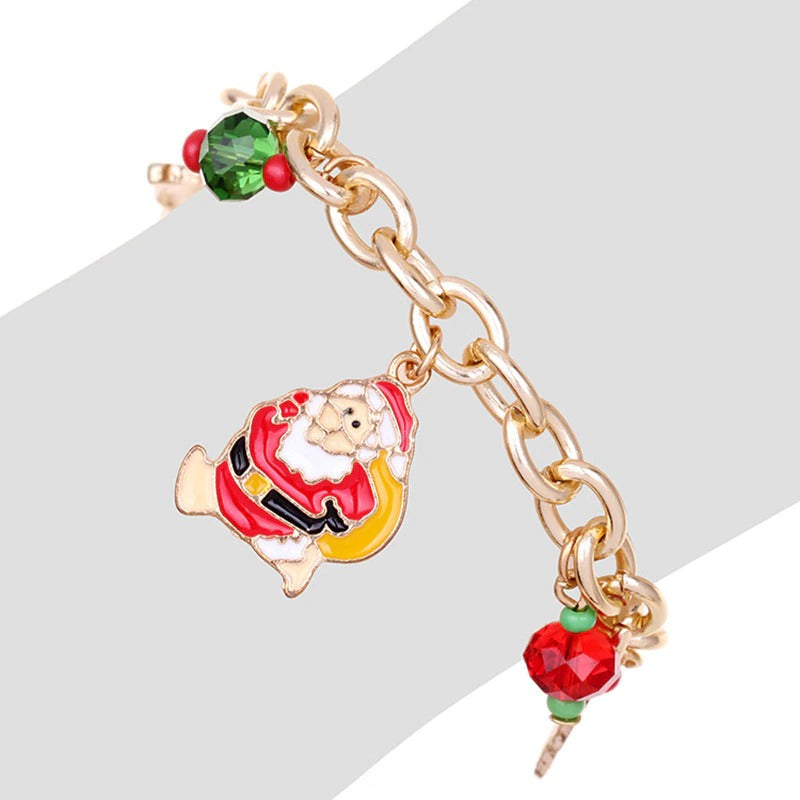 Entzückende Perlen-Charm-Armbänder mit Weihnachtsmotiven