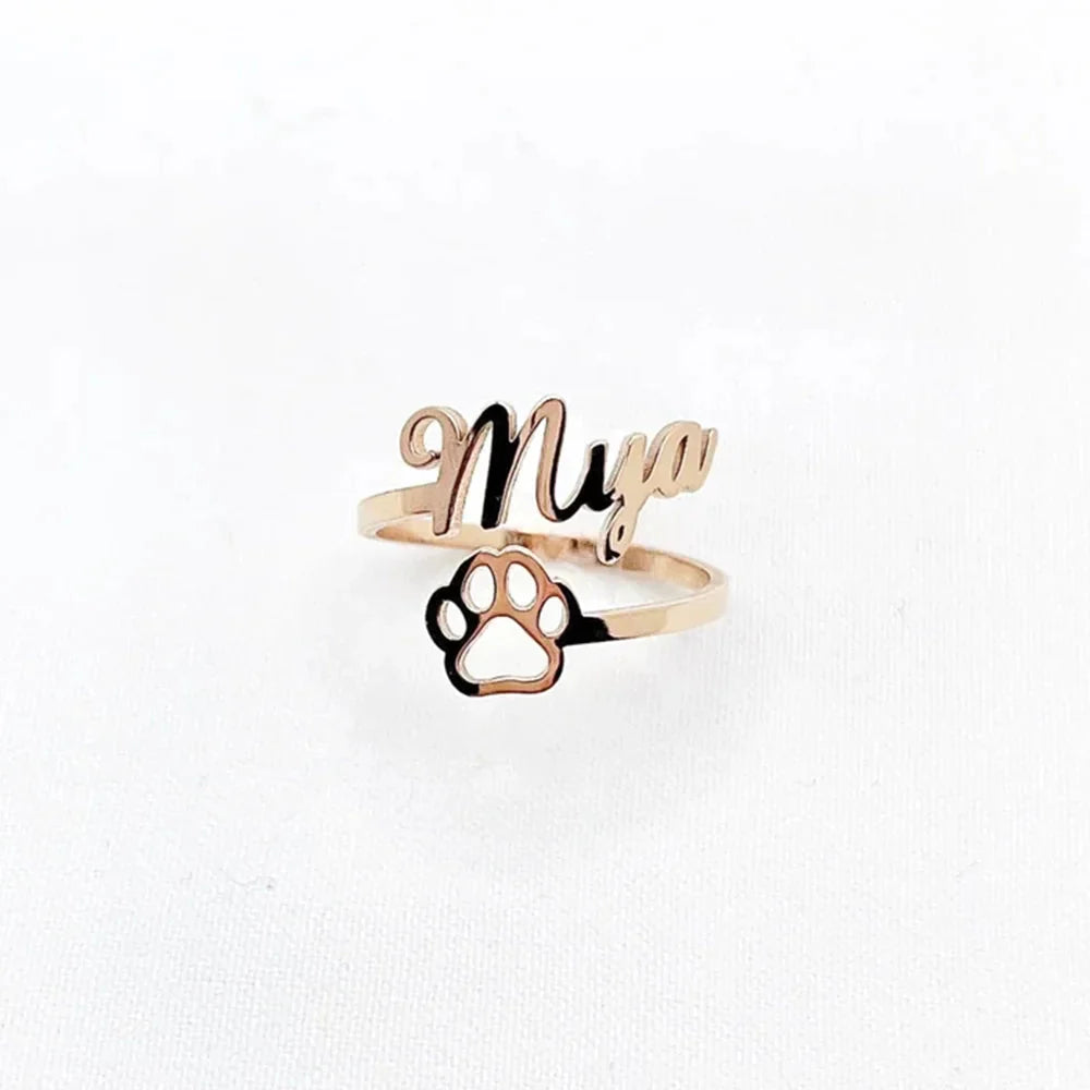 Personalisierter Haustiername - Pfotenring