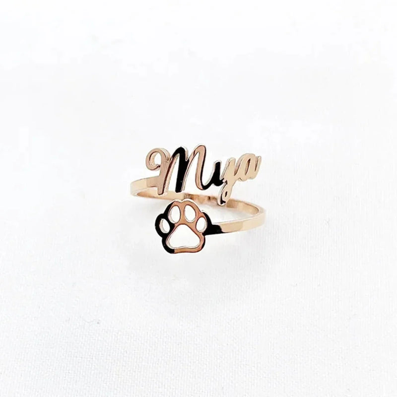 Personalisierter Haustiername - Pfotenring