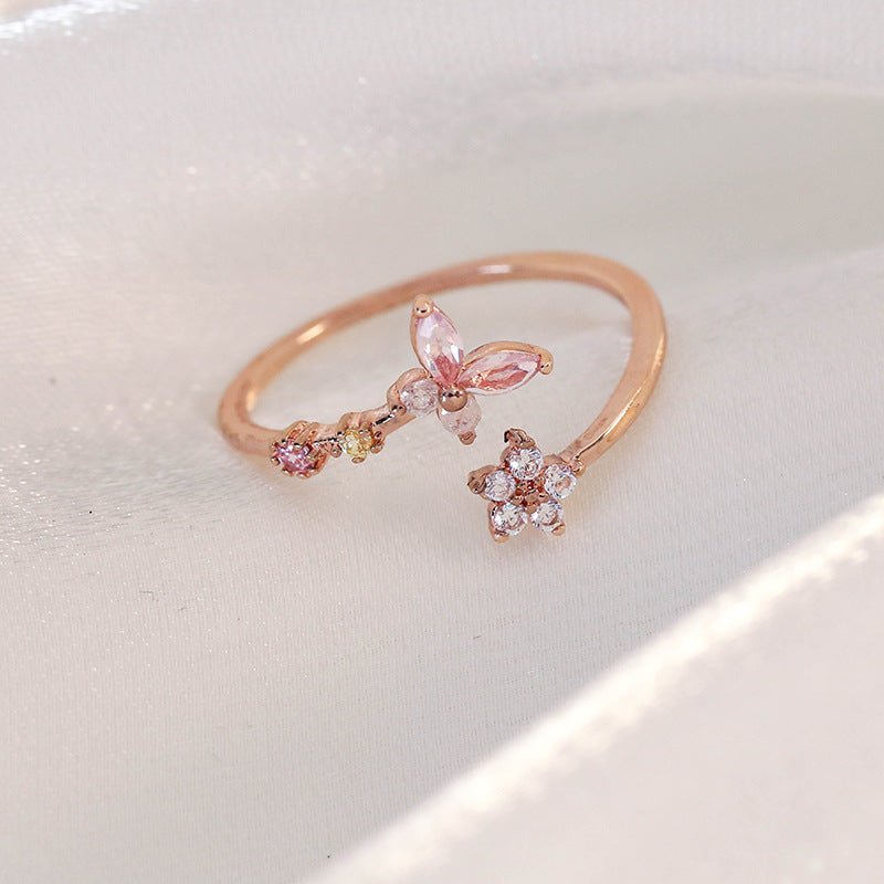 Rosa Schmetterlingsring