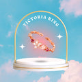 Blumenring mit rosa Edelsteinen – Victoria
