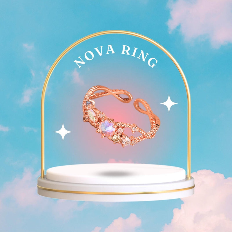 Ring mit rosa Edelsteinen – Nova