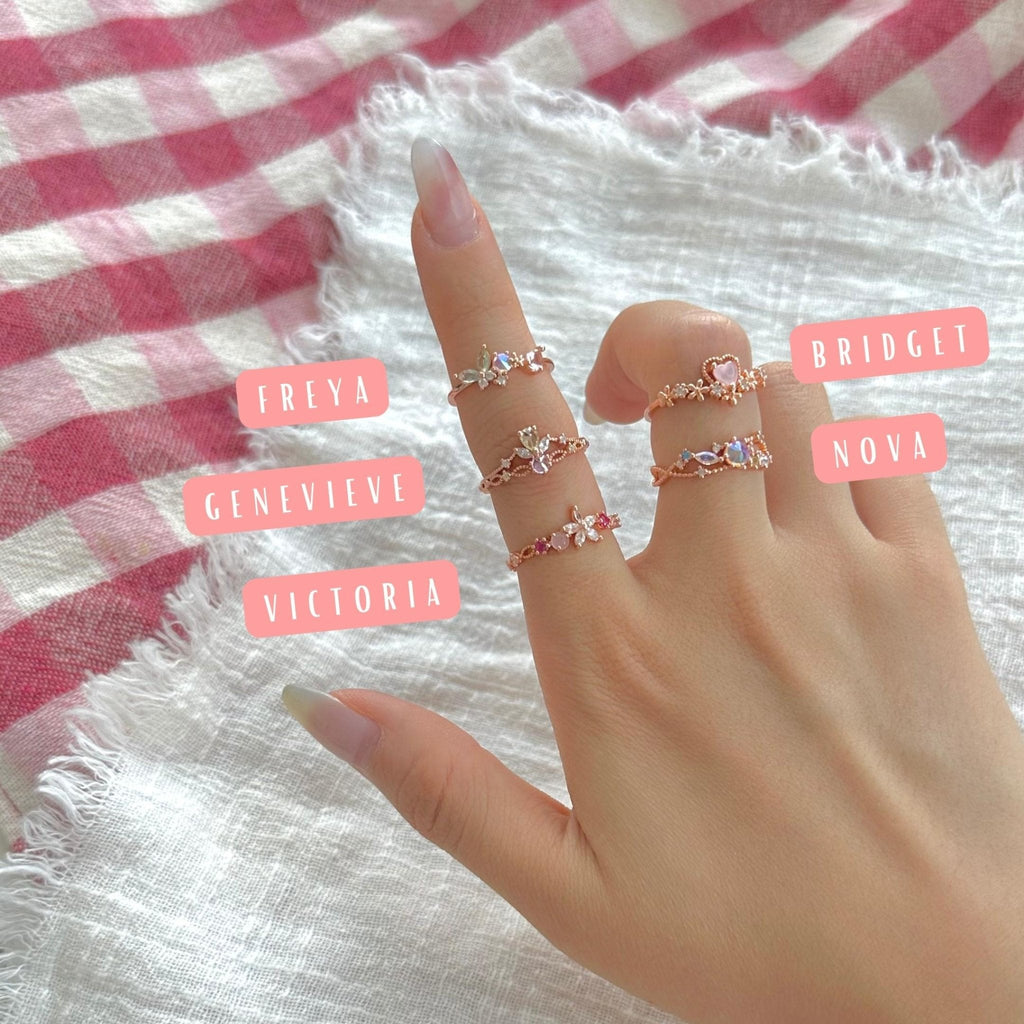 Ring mit rosa Edelsteinen – Nova