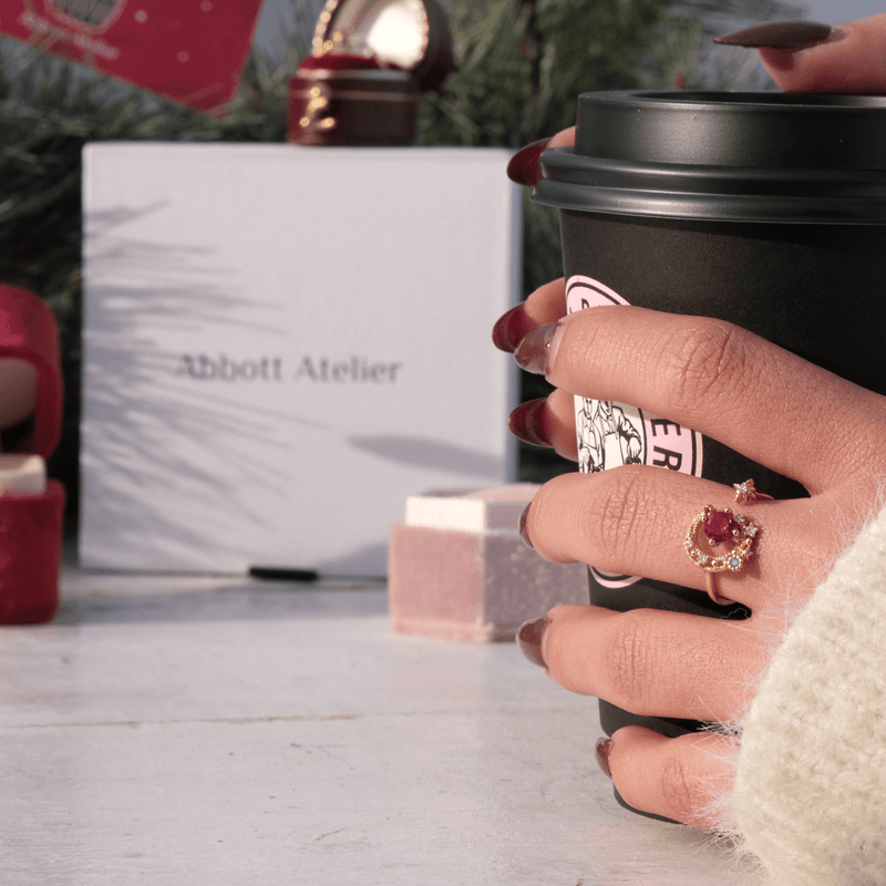 Rosa Mond- und Sternring - Jodie