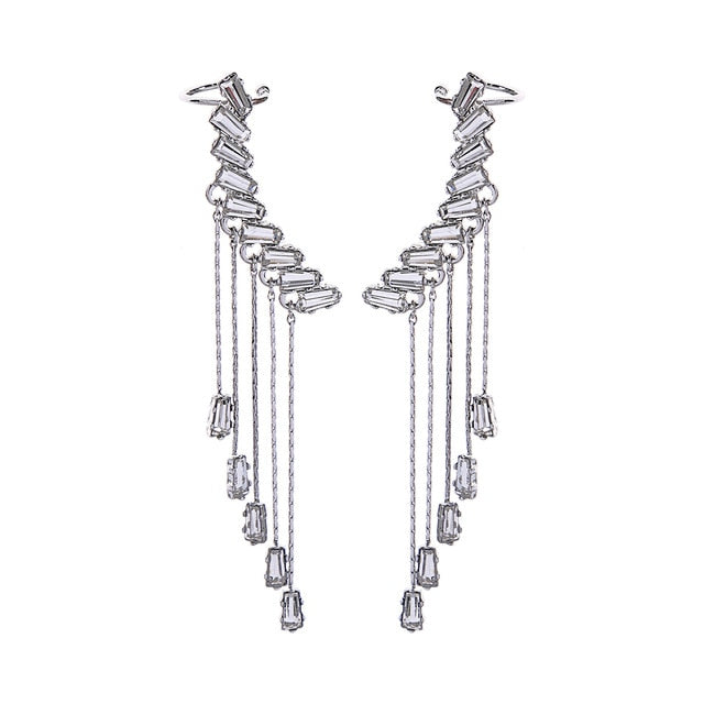 Weiße Ebenen Ohrringe