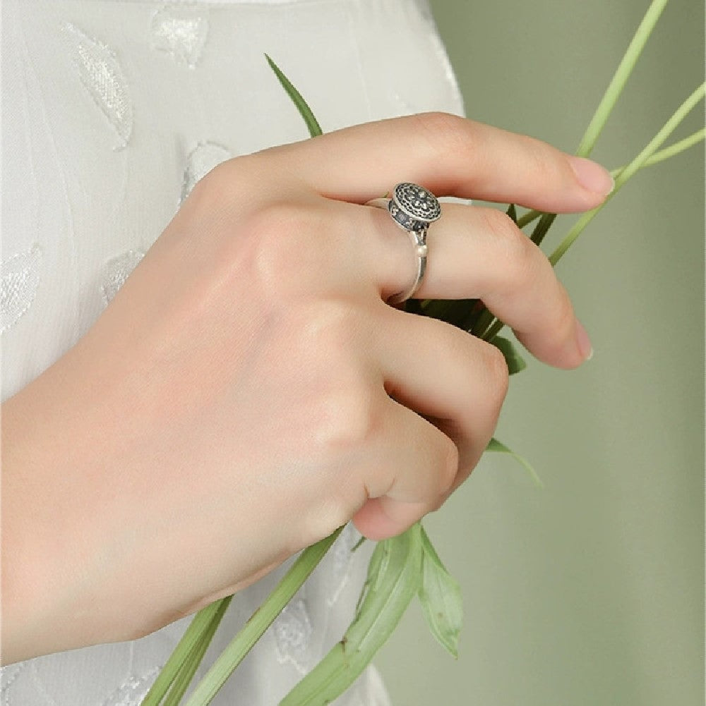 Lotus Angst Fidget Ring - verstellbar