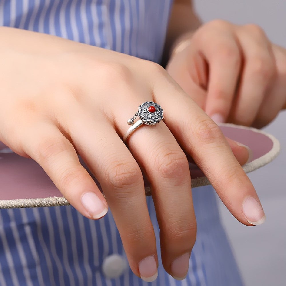 Lotus Angst Fidget Ring - verstellbar