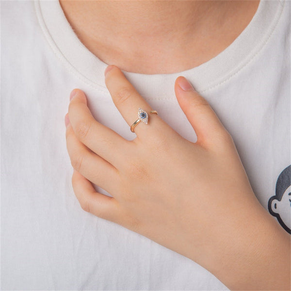 Evil Eye Angst Fidget Ring - Verstellbar