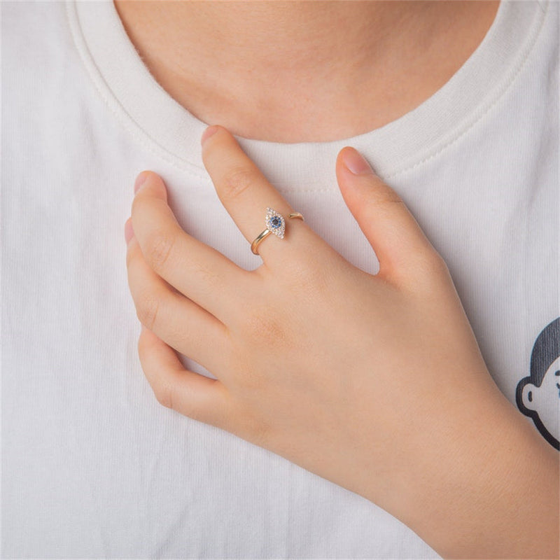 Evil Eye Angst Fidget Ring - Verstellbar