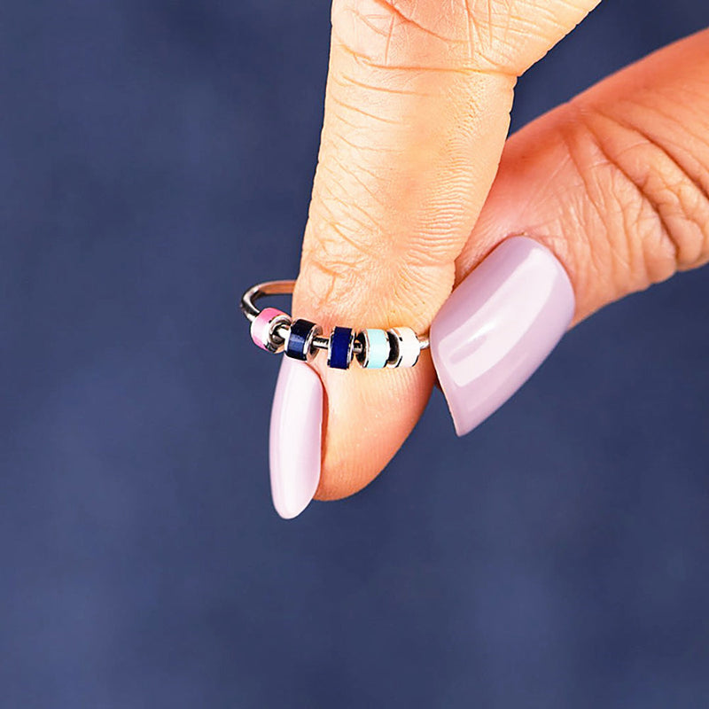 Drehbarer Emaille-Zappelring - Verstellbarer Angstring