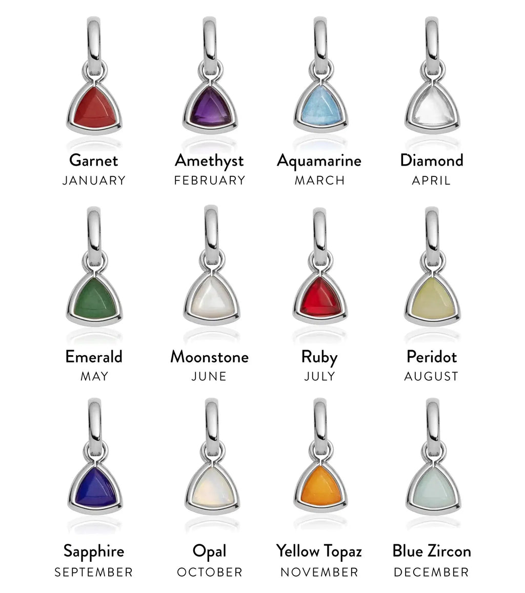 Wohlstands-Geburtsstein- und Initialen-Halskette