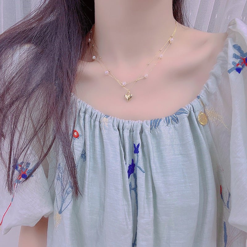 Puffy Herz Halskette Set - Lizzy