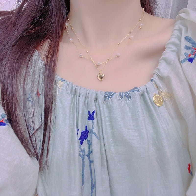 Puffy Herz Halskette Set - Lizzy