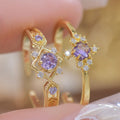 Lila Barock-Ring-Set