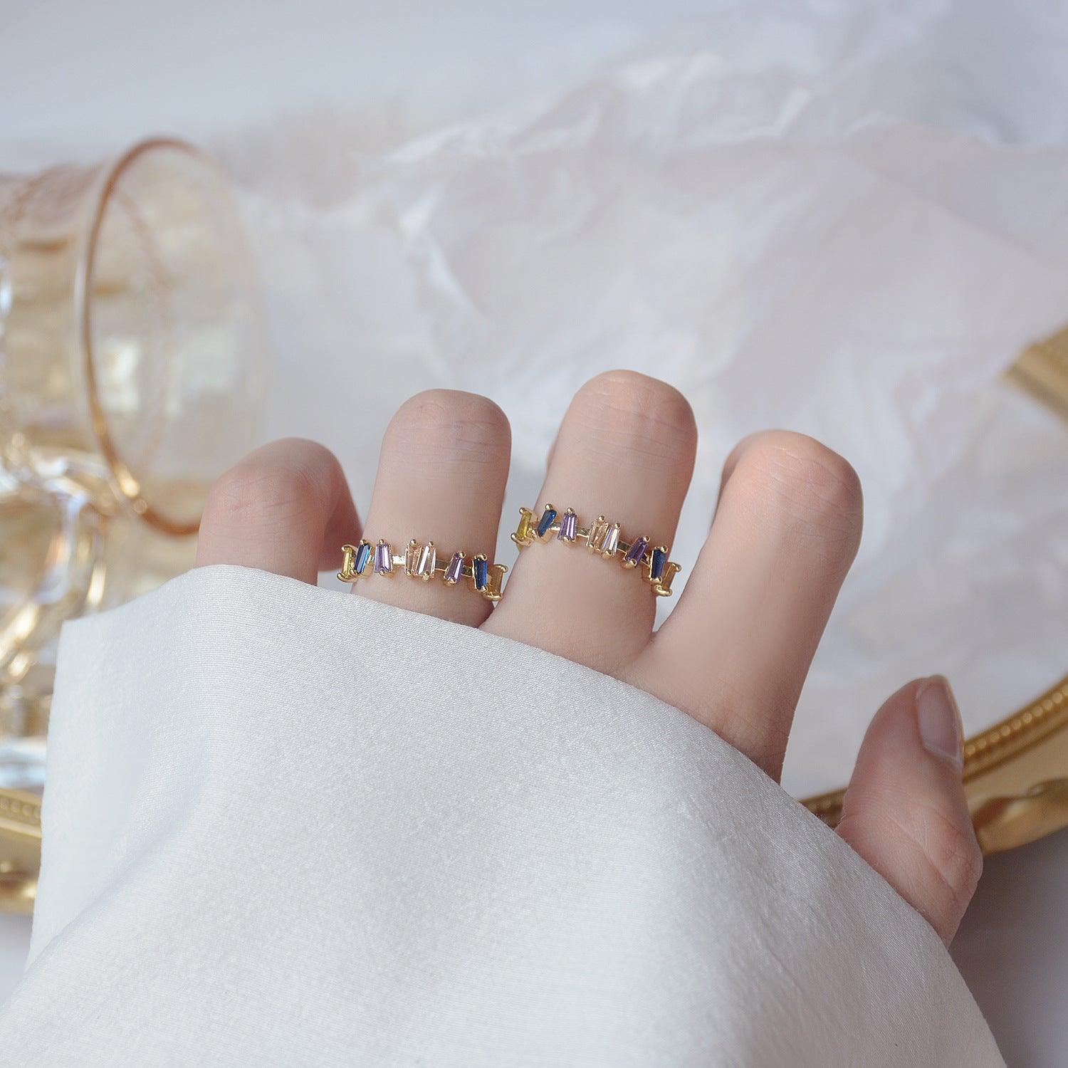 Regenbogen-Edelsteinring