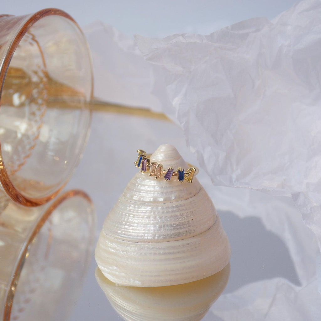 Regenbogen-Edelsteinring