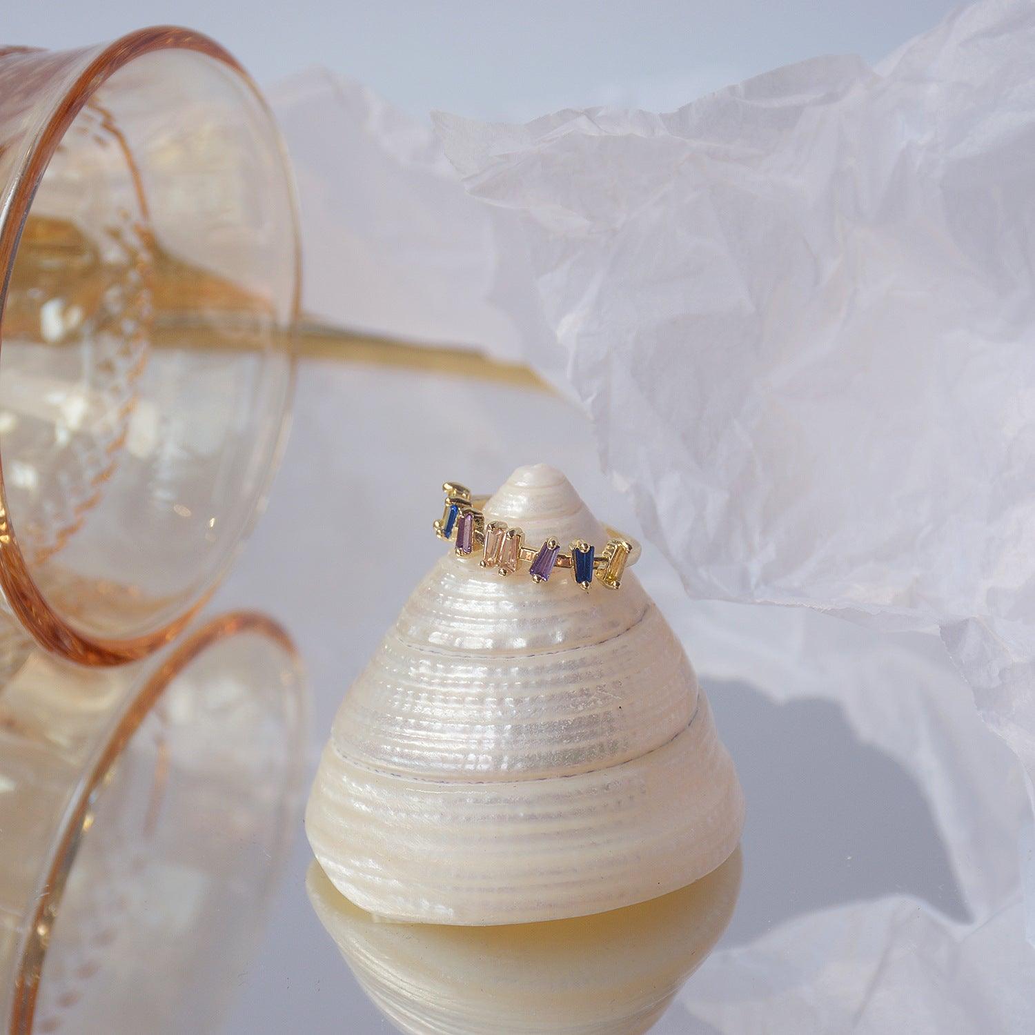 Regenbogen-Edelsteinring