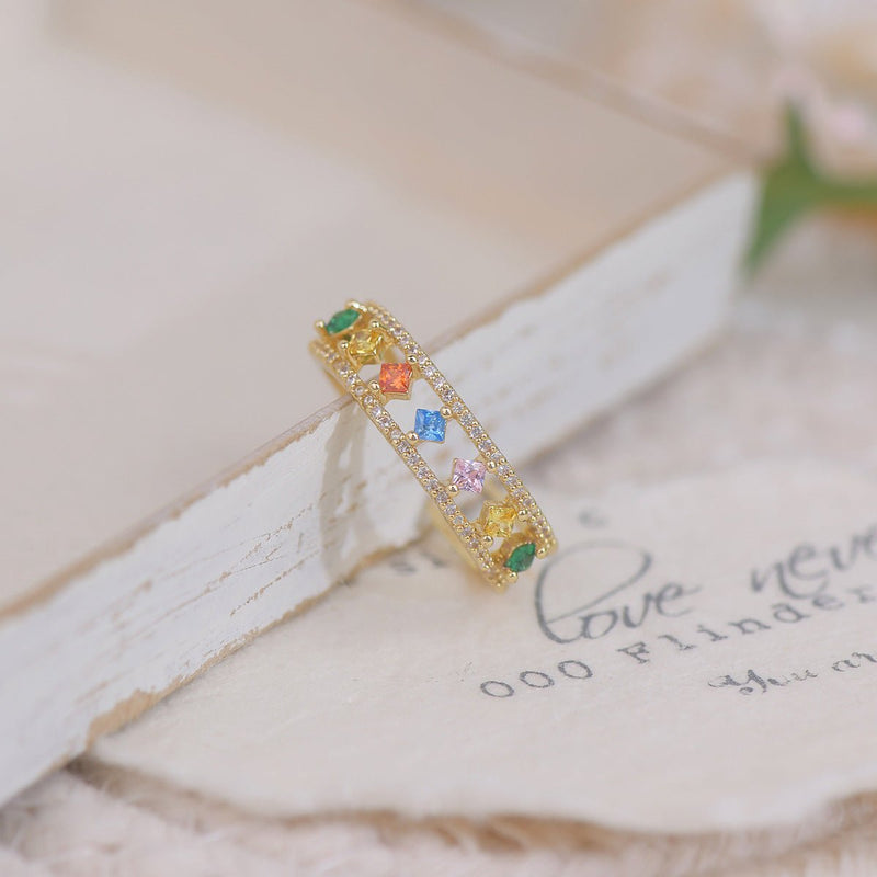 Edelsteinring - Regenbogen