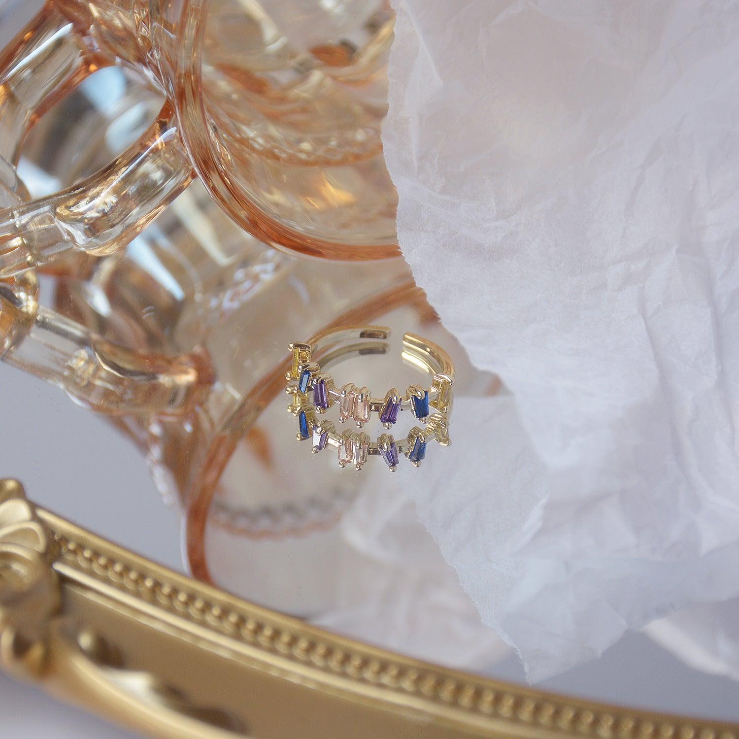 Regenbogen-Edelsteinring