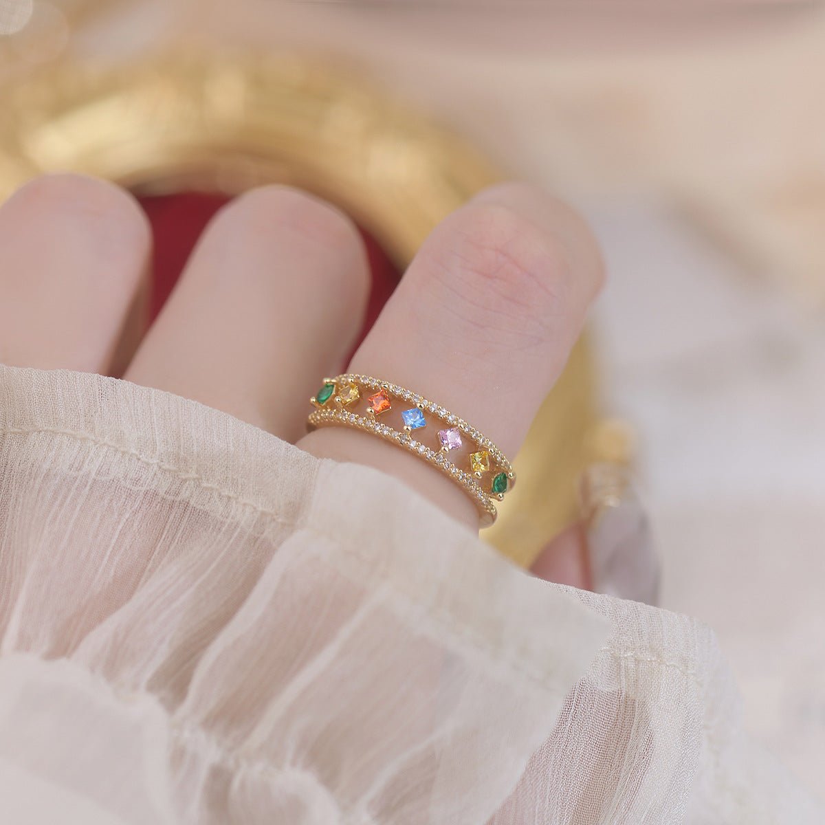 Edelsteinring - Regenbogen