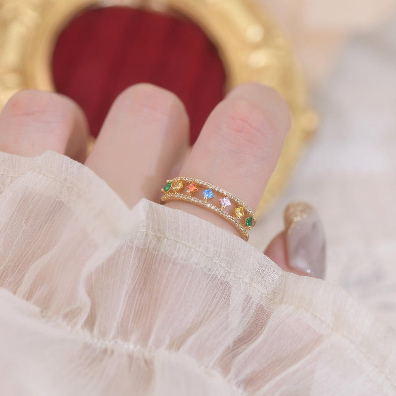 Edelsteinring - Regenbogen