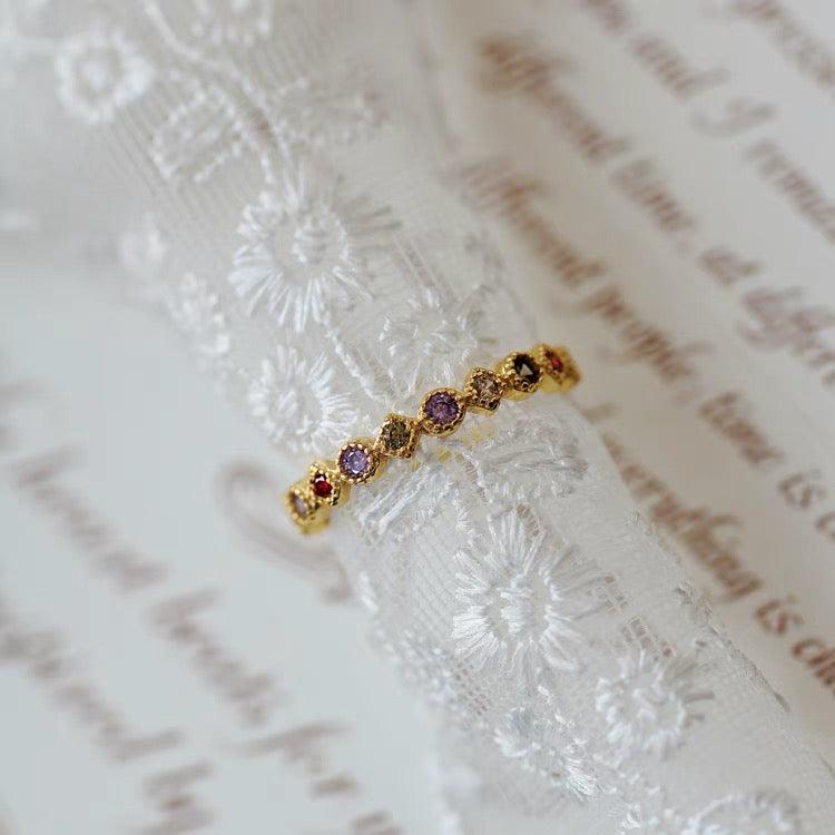 Regenbogenring (massives Silber)