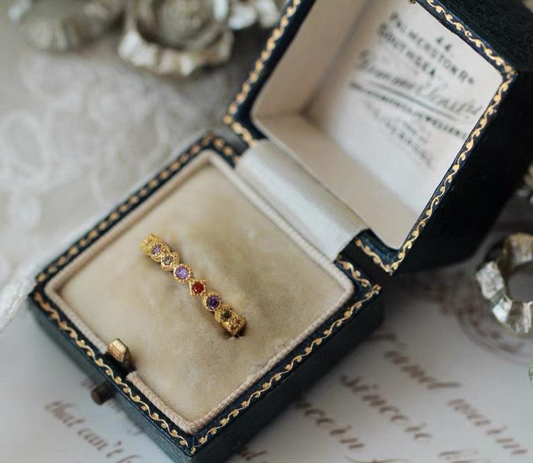 Regenbogenring (massives Silber)