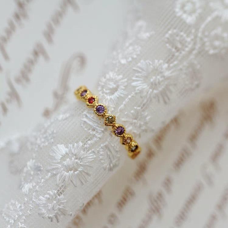 Regenbogenring (massives Silber)