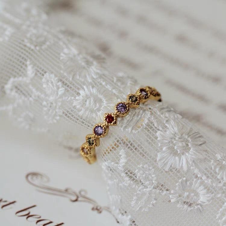 Regenbogenring (massives Silber)