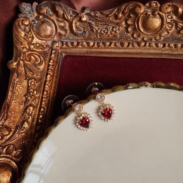 Rote Herz Ohrringe - Scarlett