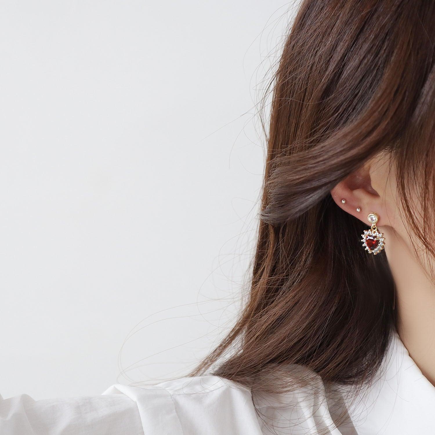 Rote Herz Ohrringe - Scarlett