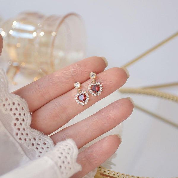 Rote Herz Ohrringe - Scarlett