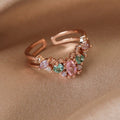 Tiara-Ring aus Roségold – Haselnuss