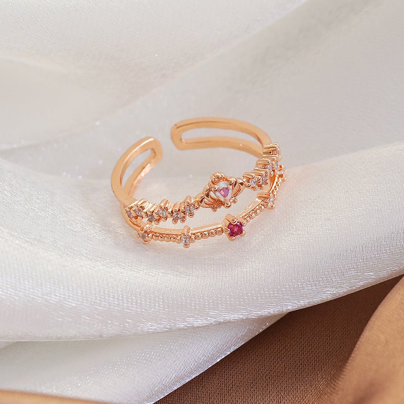 Tiara-Ring aus Roségold – Valentina