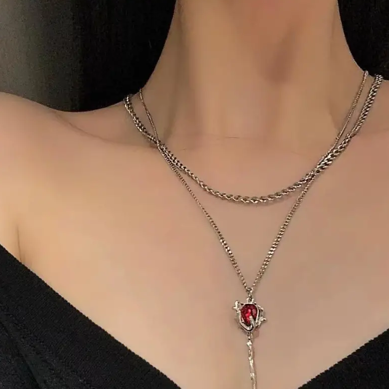 Carmiora - Rose Schicht Halskette