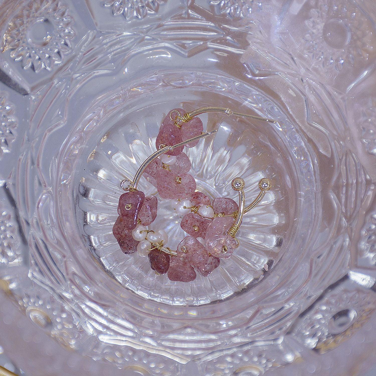 [Ausverkauf] Creolen aus Rosenquarz