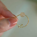 Offener Ring aus Rosenquarz