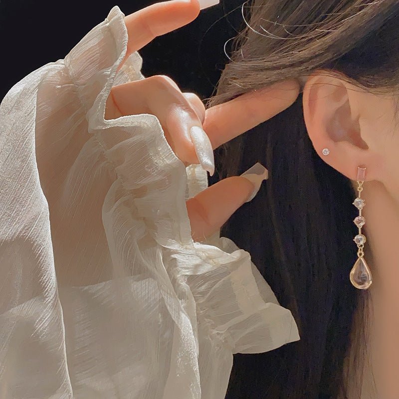 Rosenwasser-Tropfen-Ohrringe