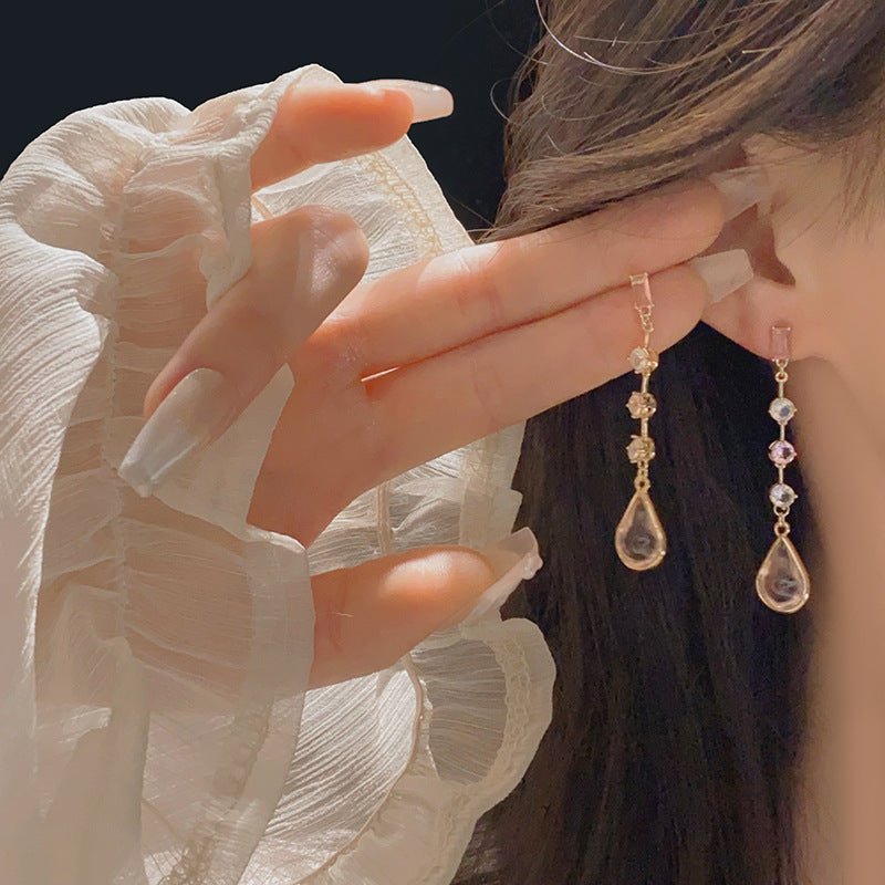 Rosenwasser-Tropfen-Ohrringe