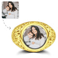 Runde Ringe für Frauen mit individuellem Foto